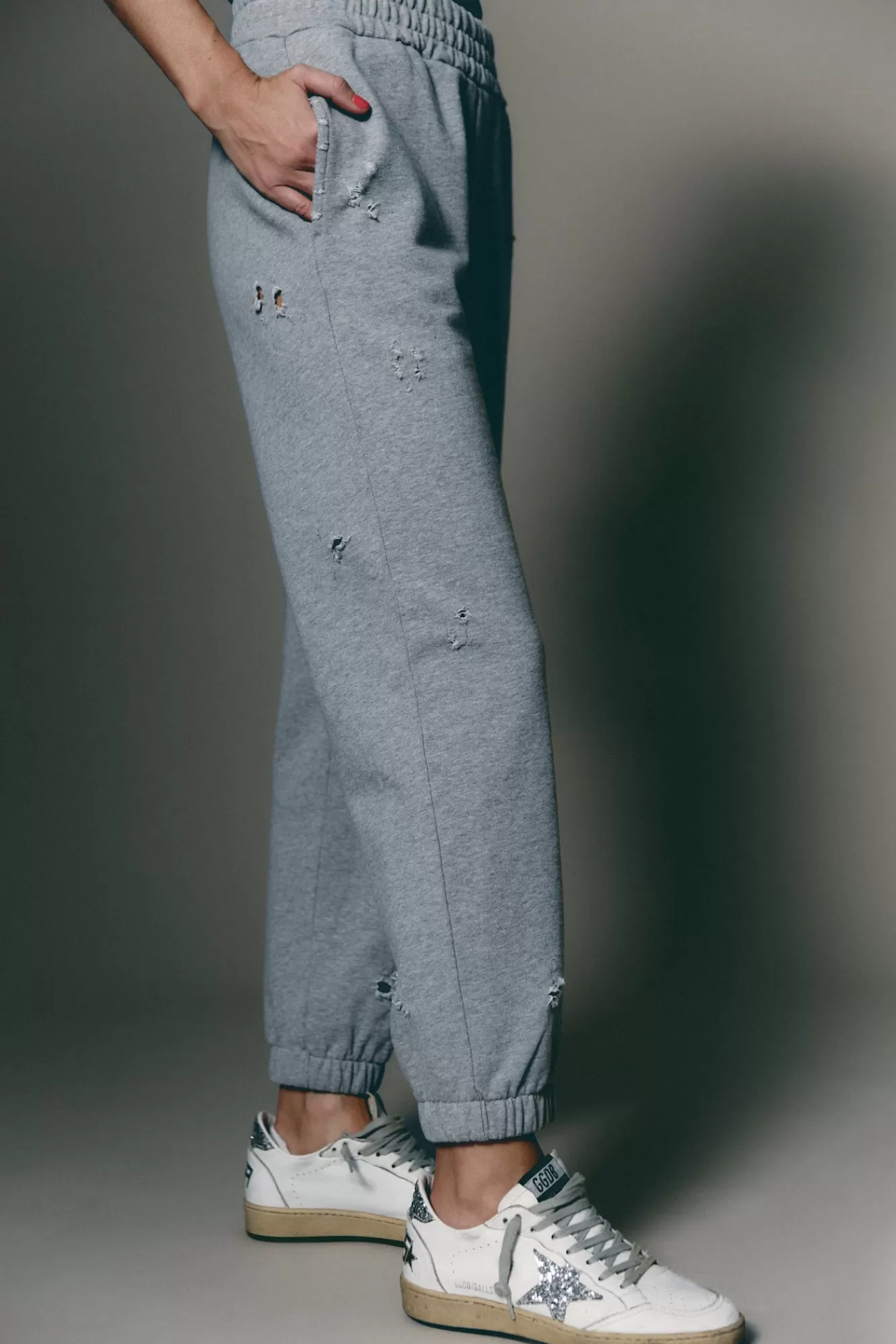 The Akala Studio Trousers-Distressed Grey Pants