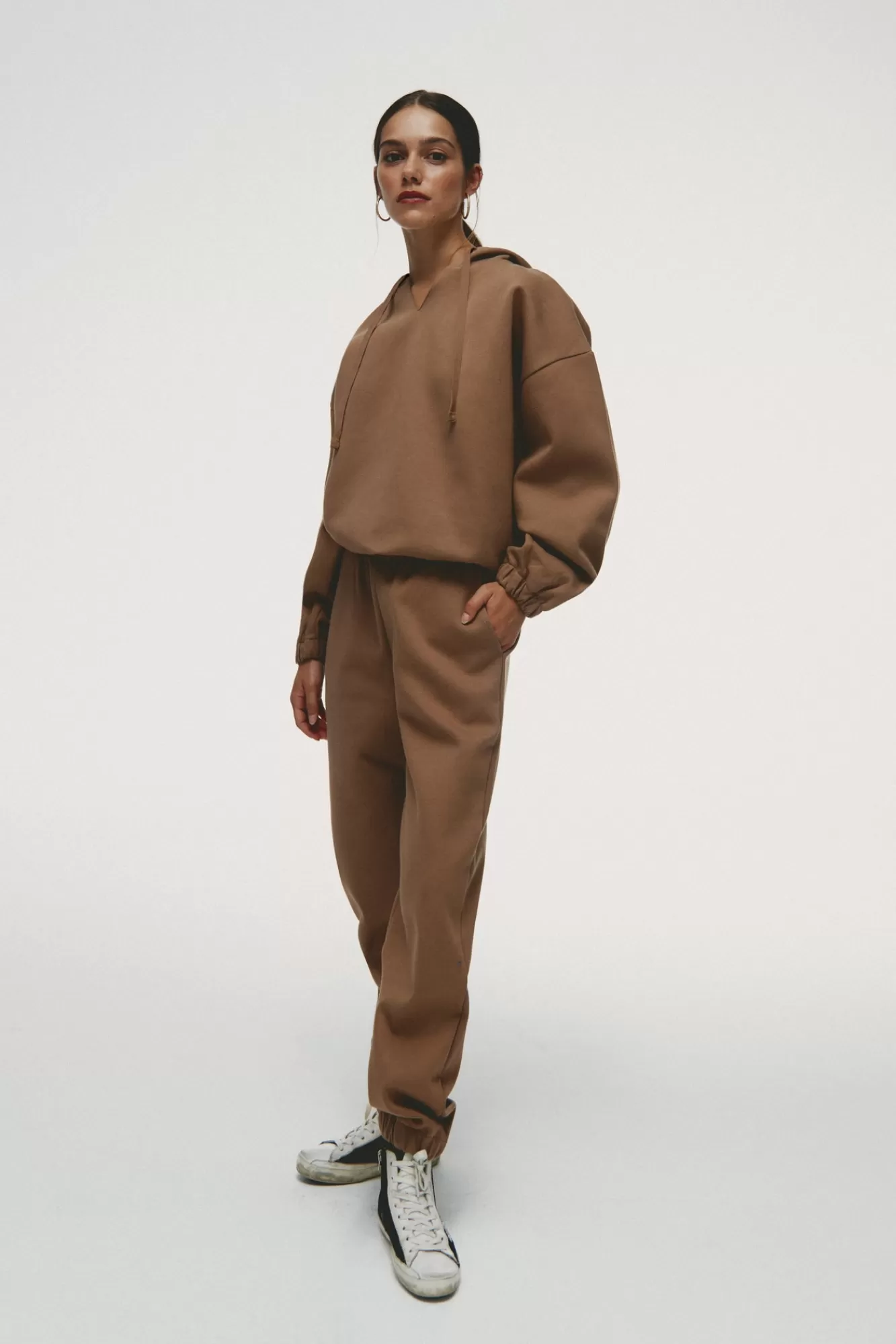 The Akala Studio Trousers-Soft Camel Jogger Pants